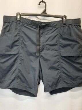 Eddie Bauer Men's XXL Tech Ripstop Hiking Shorts Charcoal Grey 9" Inseam Belted